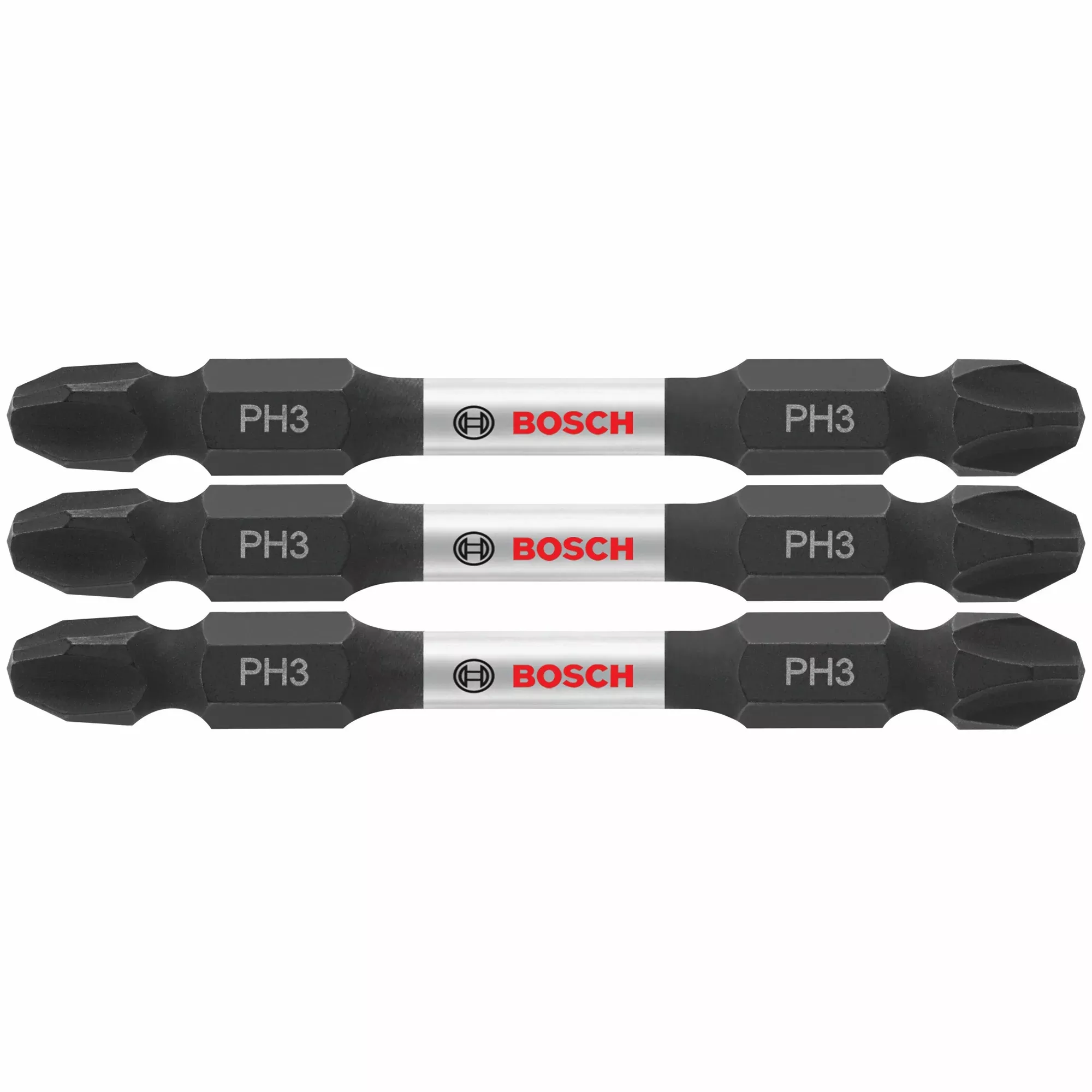 Bosch 3 pc Impact Tough 2.5" Phillips #3 Double-Ended Bits ITDEPH32503