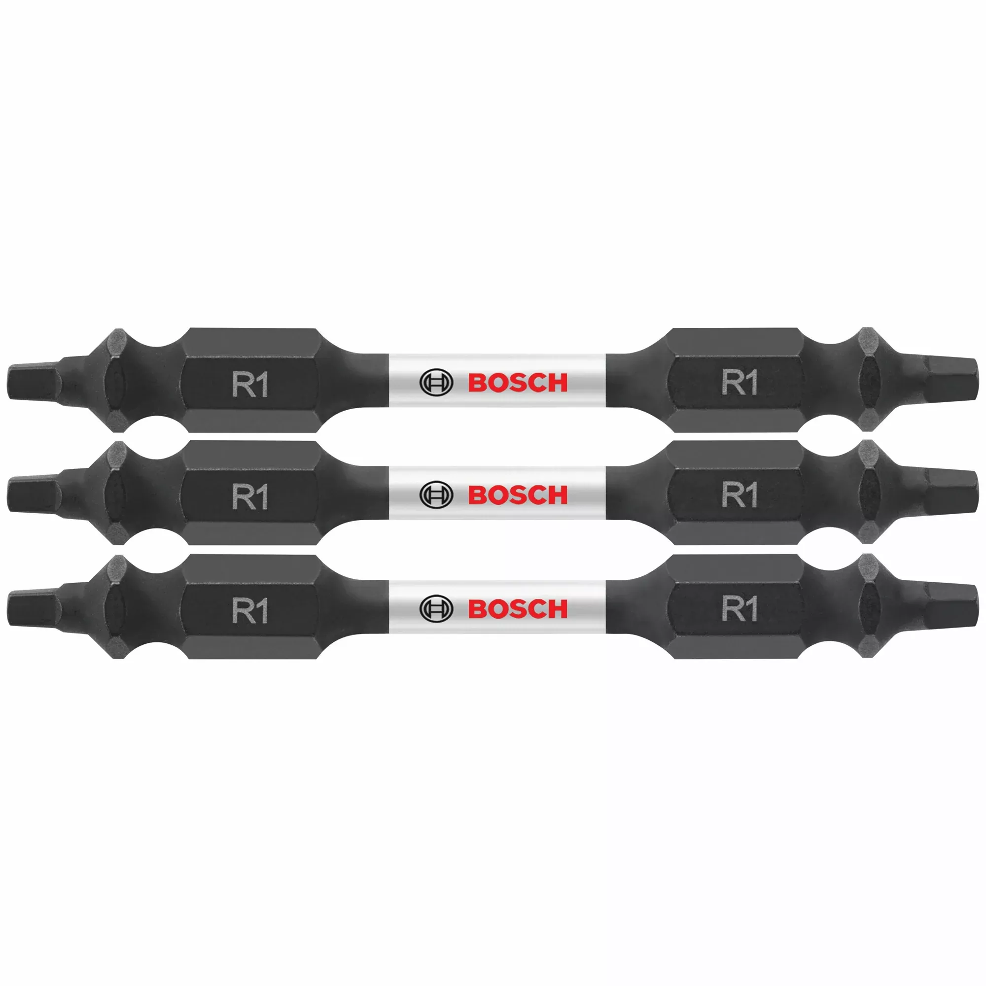 Bosch 3 pc Impact Tough 2.5" Square #1 Double-Ended Bits ITDESQ12503