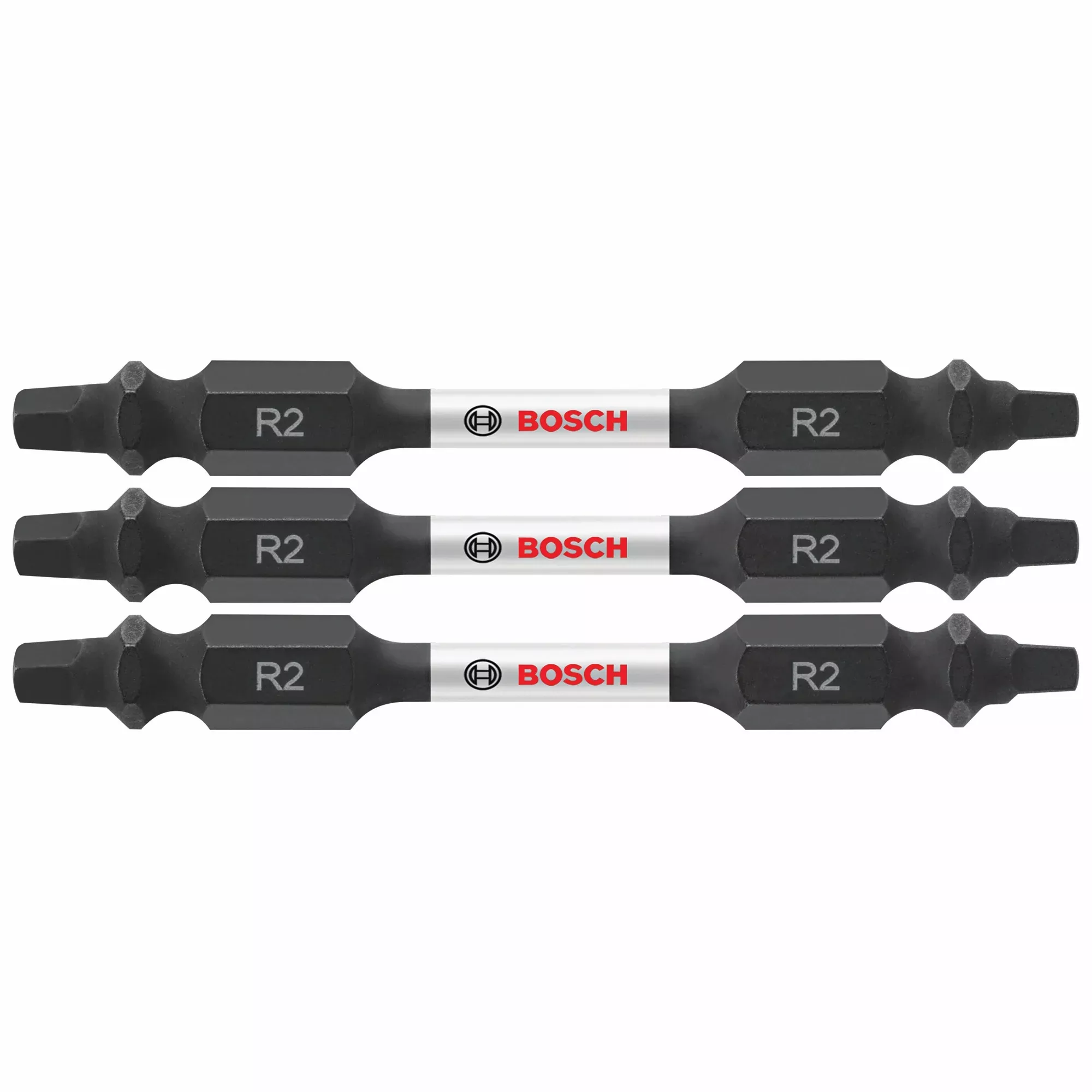 Bosch 3 pc Impact Tough 2.5" Square #2 Double-Ended Bits ITDESQ22503
