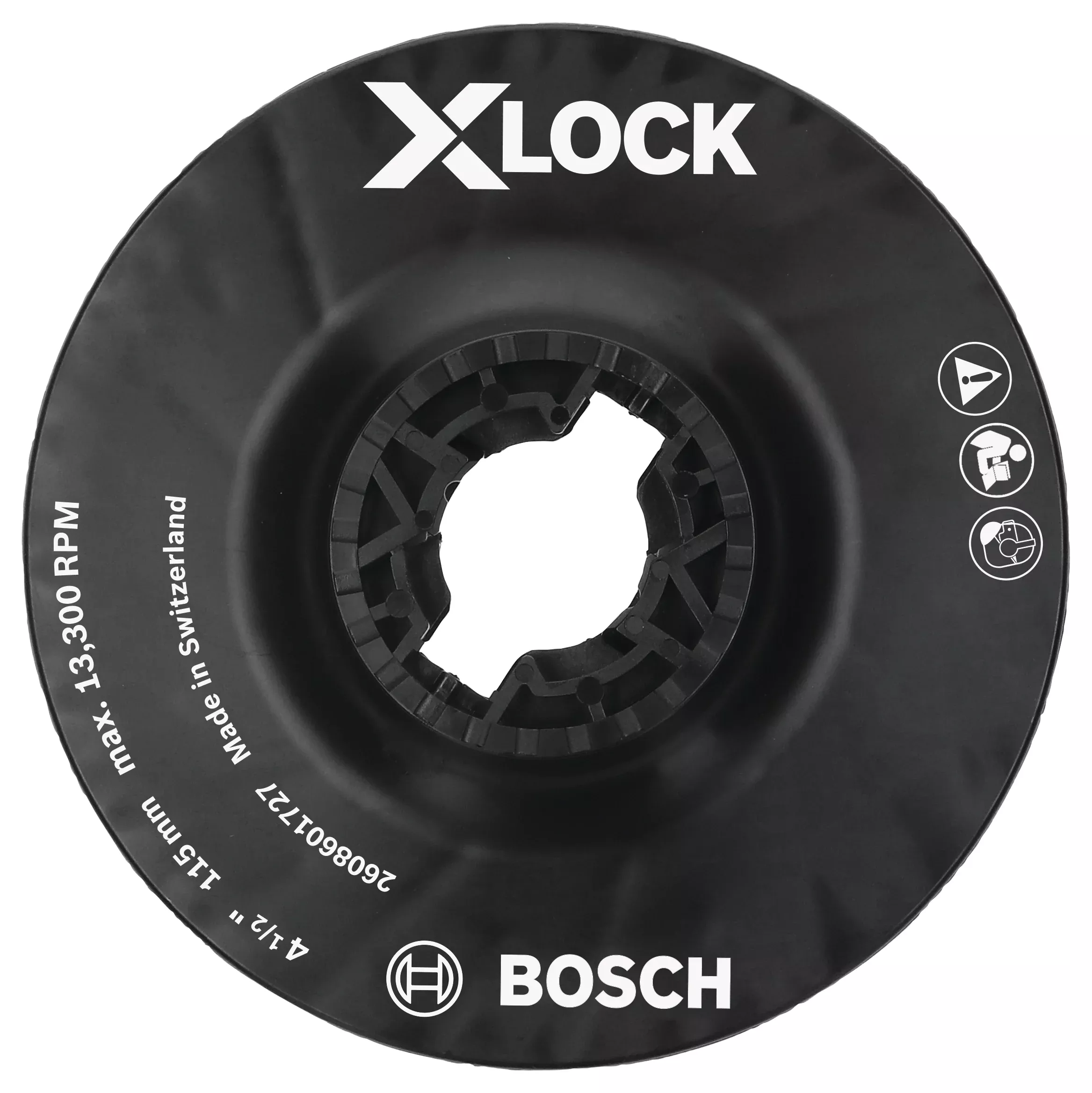 Bosch 4-1/2" Backing Pad w/ Clip - Med. Hardness MGX0450