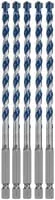 Bosch 5 pc 1/4 x 6" BGT Carbide Hammer Drill Bits HCBG0605T
