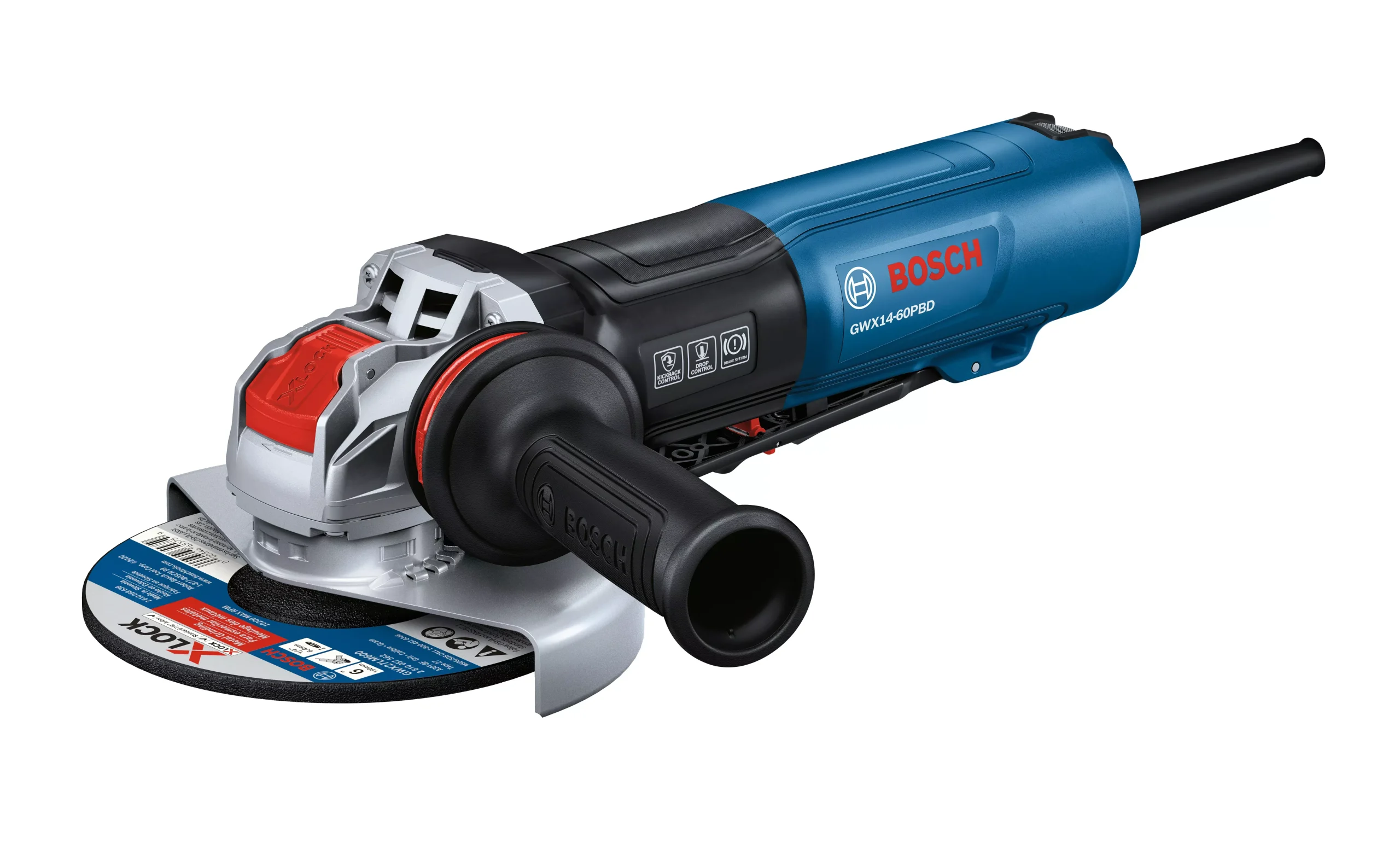 Bosch 6 In. X-Lock Angle Grinder w/ Brake and No Lock-On Paddle Switch GWX14-60PBD