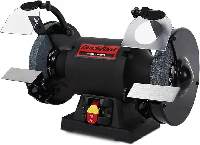 BUCKTOOL 1.0 HP 8 Inch High Speed Bench Grinder, 3590 RPM Table Grinder with 8.0A Motor, High Precision Wobble-free Wheel Grinder, TDS-200HD