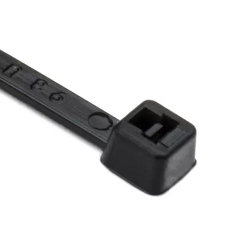 Cable Tie, 8" Long, UL Rated, 18lb Tensile Strength, PA66, Black, 1000/pkg