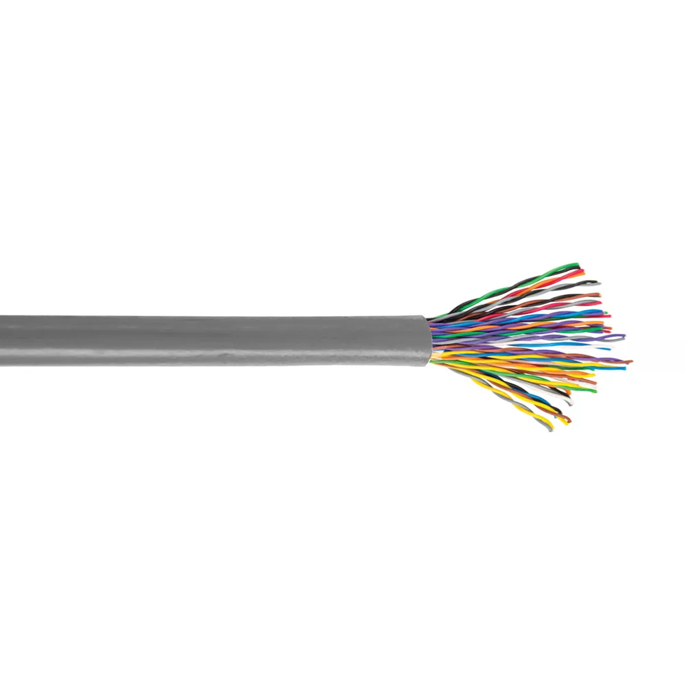 Cat3 Solid UTP FT4/CMR/CL3 Bulk Cable - 1000 ft 25 Pair - Grey