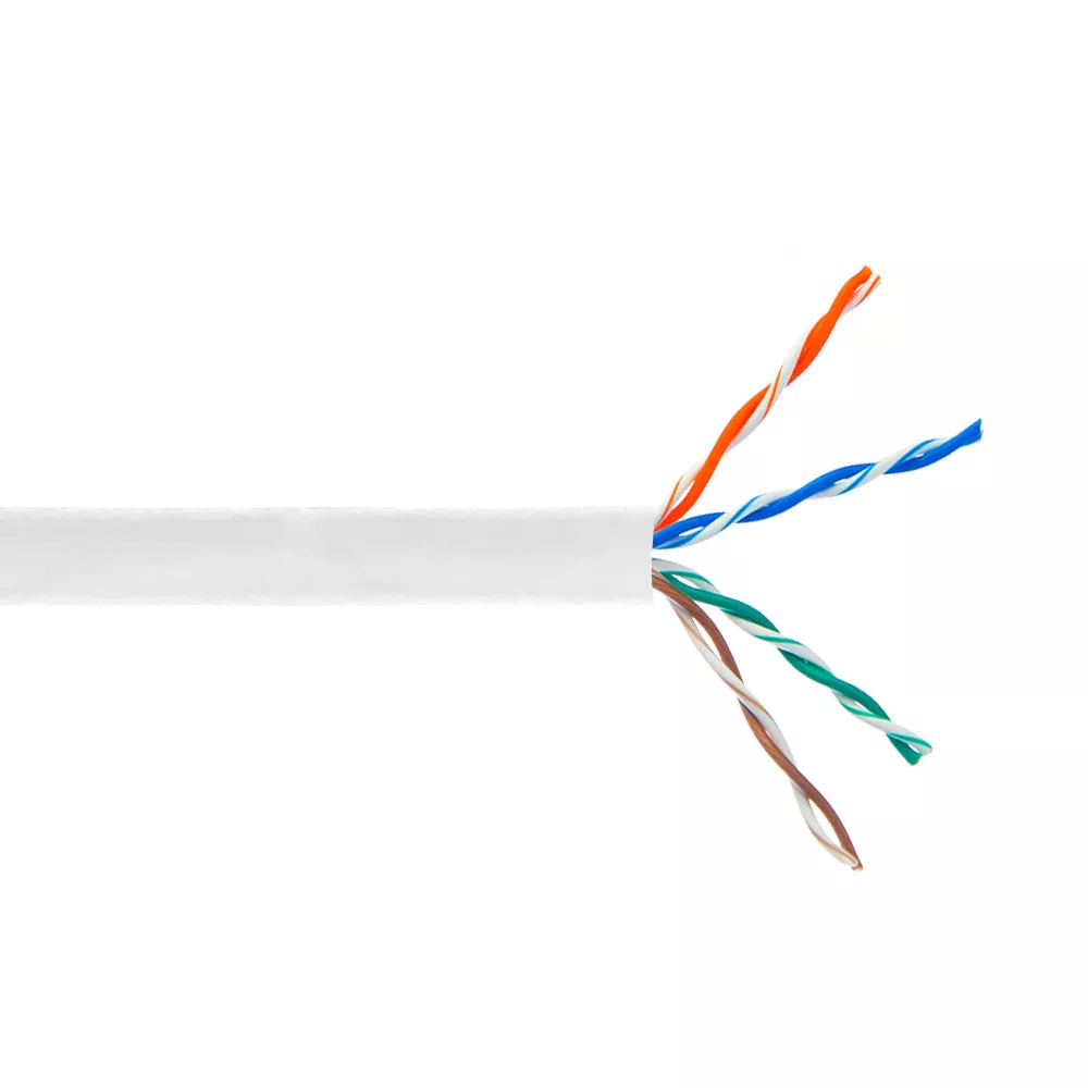 Cat5E 350 mhz Stranded UTP FT4/CMR Bulk Cable - 1000 ft - White