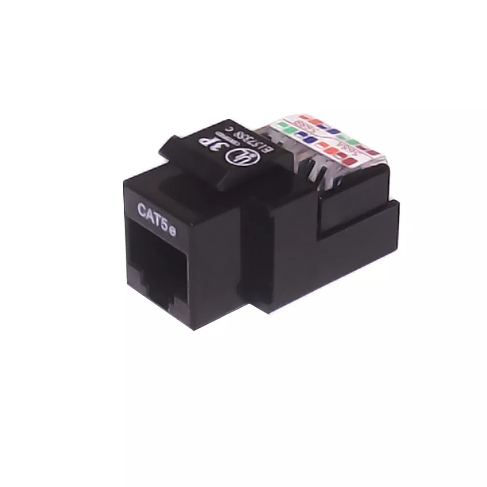 Cat5E RJ45 Tool-Less Jack -Black