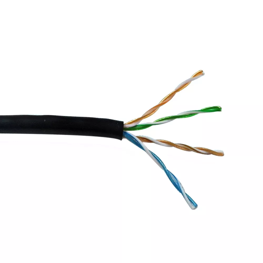 Cat6A 10 gig UTP Stranded 28 awg Ultra-Thin Bulk Cable FT4 - 500 ft - Black
