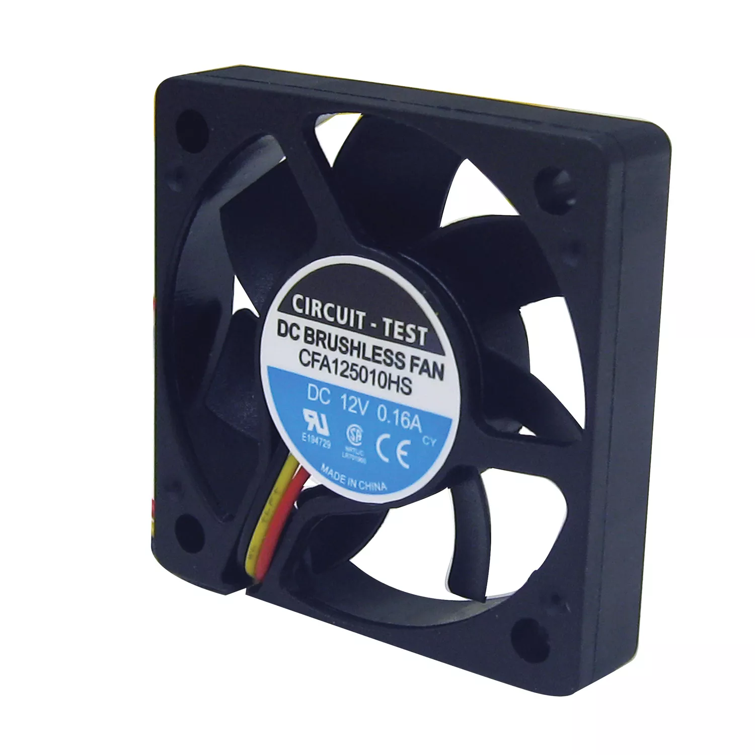 CFA125010HS - Fan 12VDC, 50mm x 10mm, 12.2 CFM, Sleeve Bearing