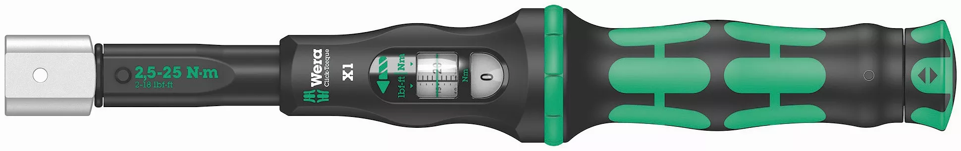 Click-Torque X 1 torque wrench for insert tools, 2.5-25 Nm, 9 x 12 x 2.5-25 Nm