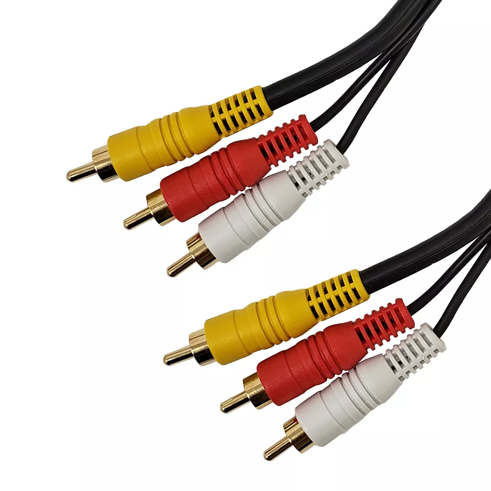 Composite RCA & Left/Rightchannel RCA Audio Cable -15 ft