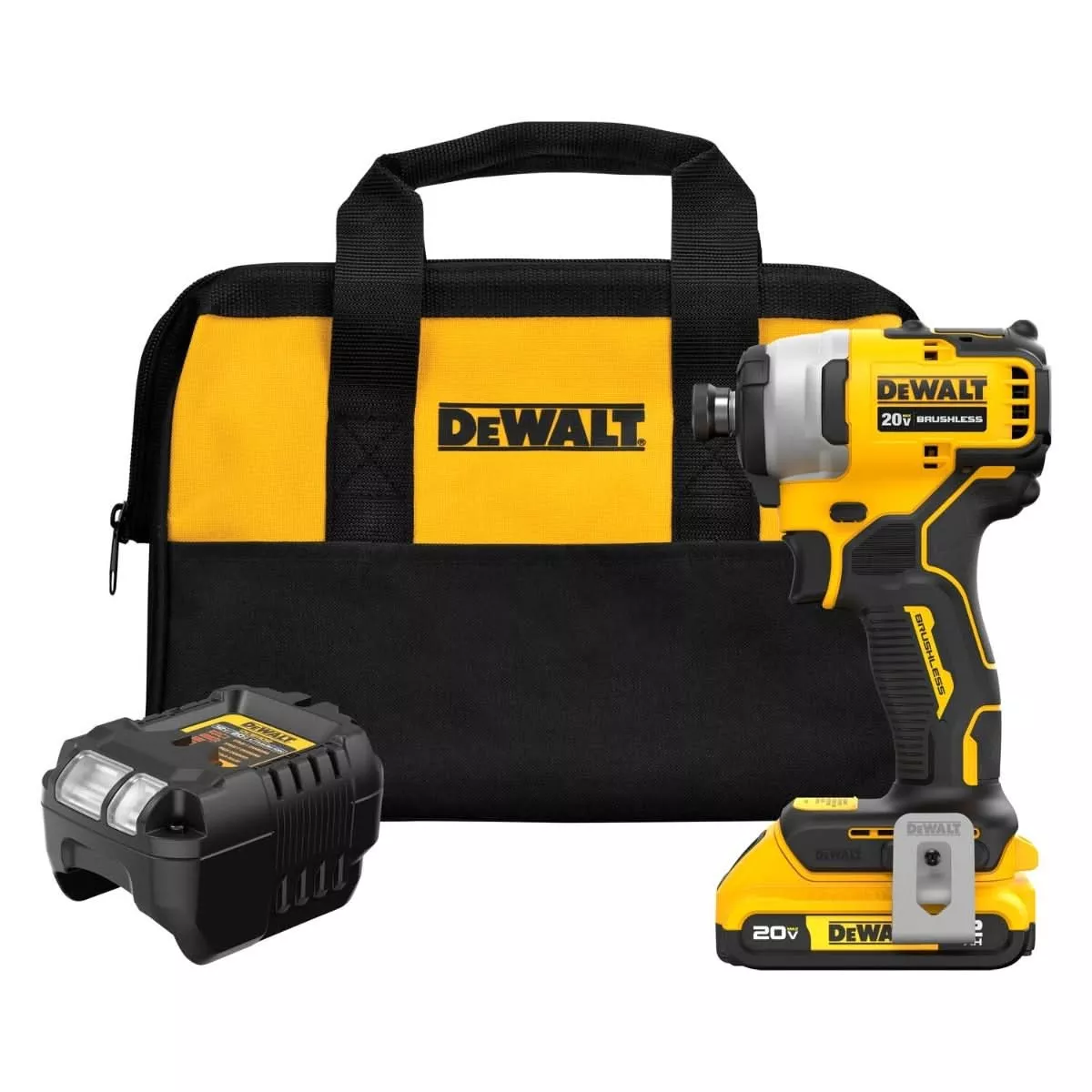 DeWalt DCF809D1 ATOMIC 20V MAX Brushless Compact 1/4 in. Impact Driver 2.0Ah Kit