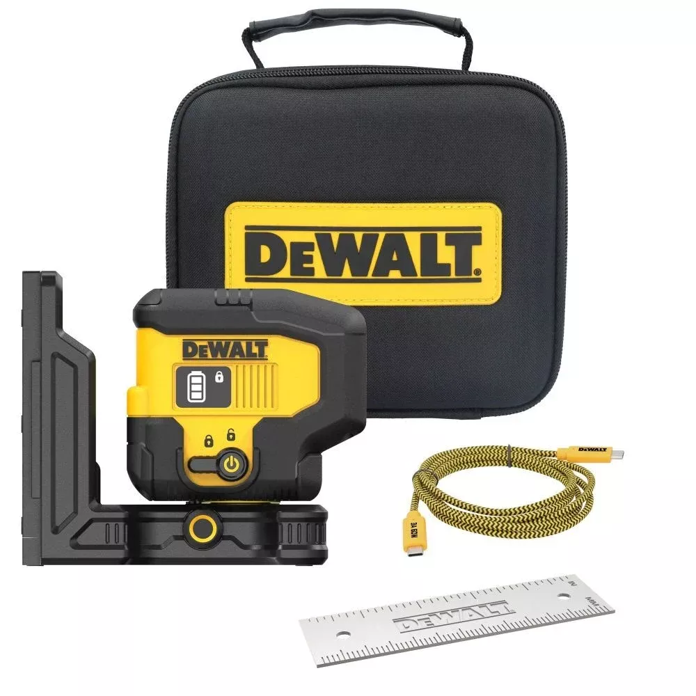 DeWalt DCLE16031GB Rechargeable 3 Spot Laser - Less