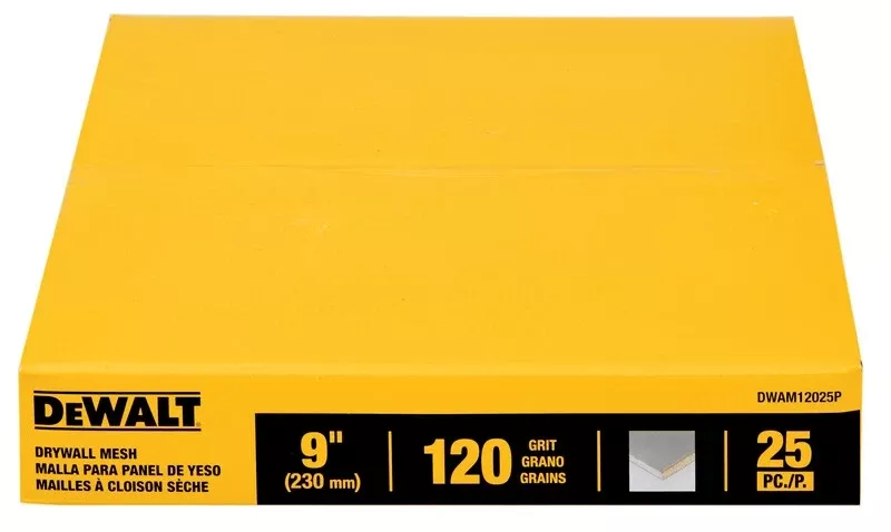 Dewalt Dwam12025P 9In Drywall Mesh 120G 25Pack