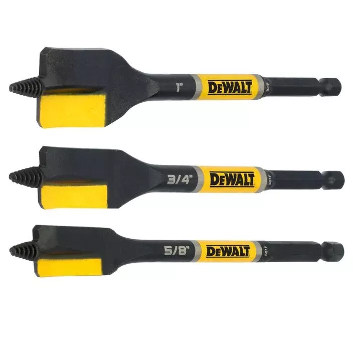 Dewalt DWAWDNS3PC 3 PC ELITE Nail Cutting Spade Bit Set (5/8", 3/4", 1")