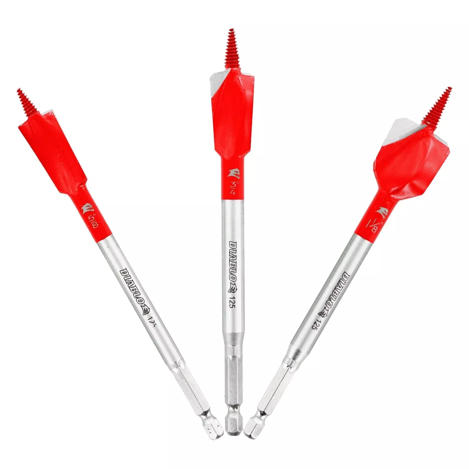Diablo DSPD4910-S3 Demo Demon 3-Piece Spade Bit Set for Nail-Embedded Wood