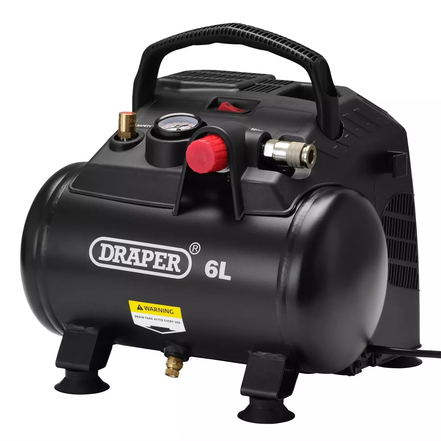 Draper 230V 6L Oil-Free Air Compressor 1.2kW/1.5hp 02115
