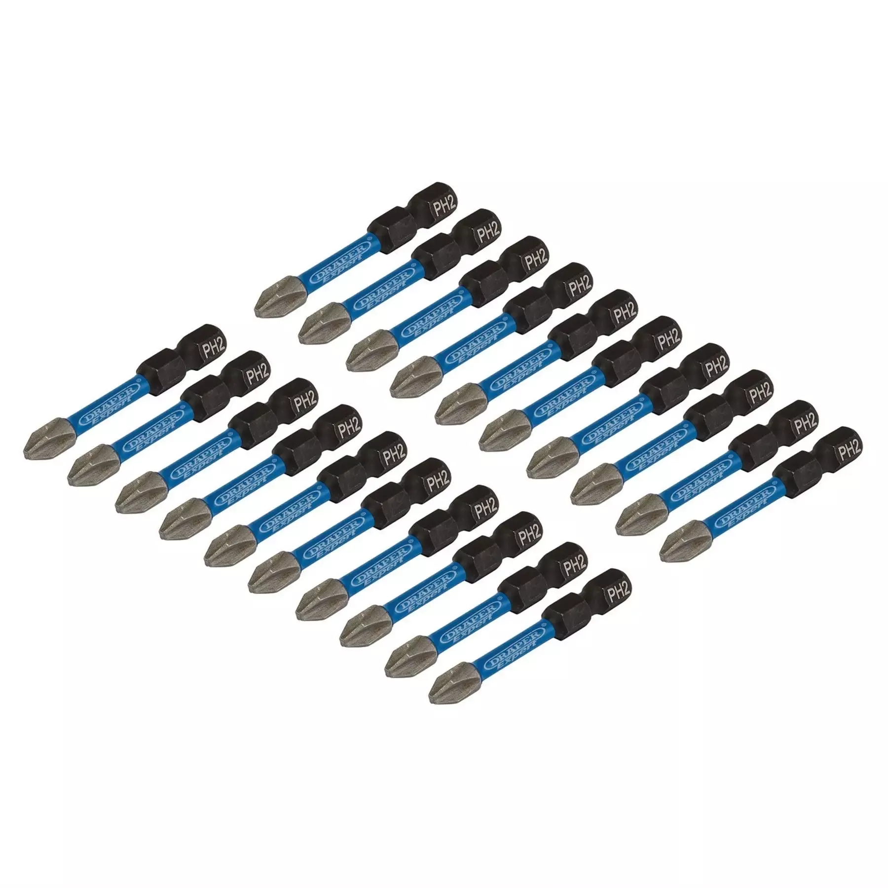 Draper Expert Cross Slot/PH Type Impact Screwdriver Bits No.2 x 50mm 1/4" Hex (Pack of 5) 05499