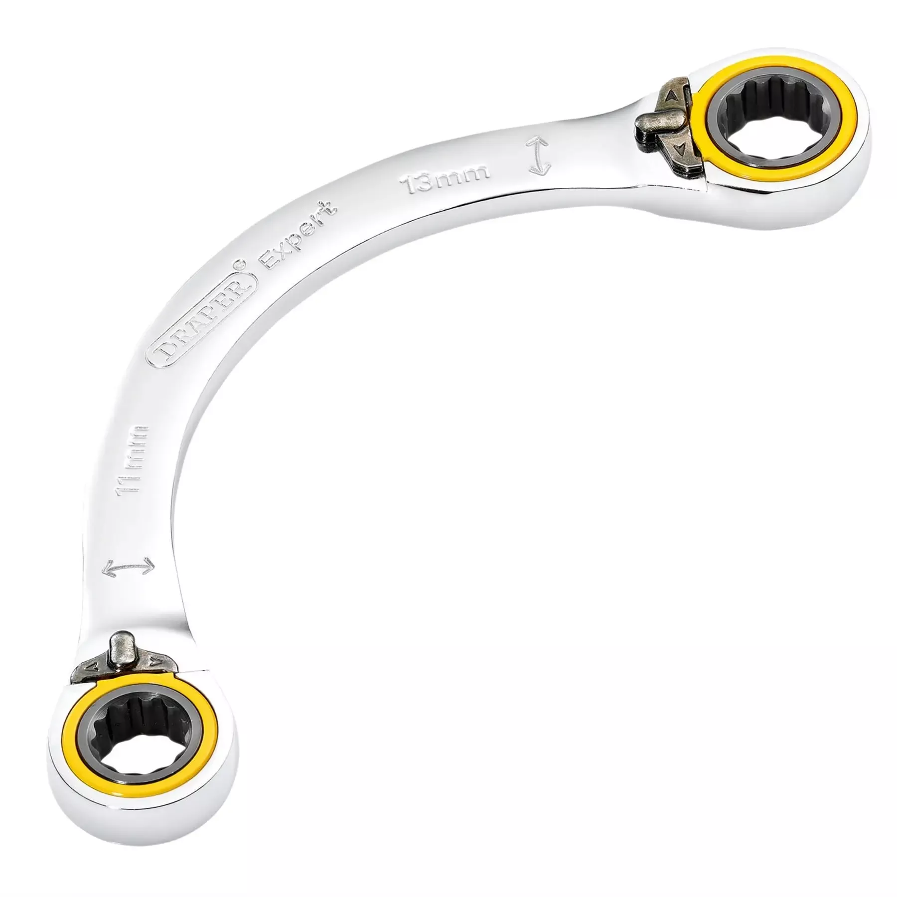 Draper Expert HI-TORQ Double Ring Ratchet Half Moon Spanner 11 x 13mm 03934