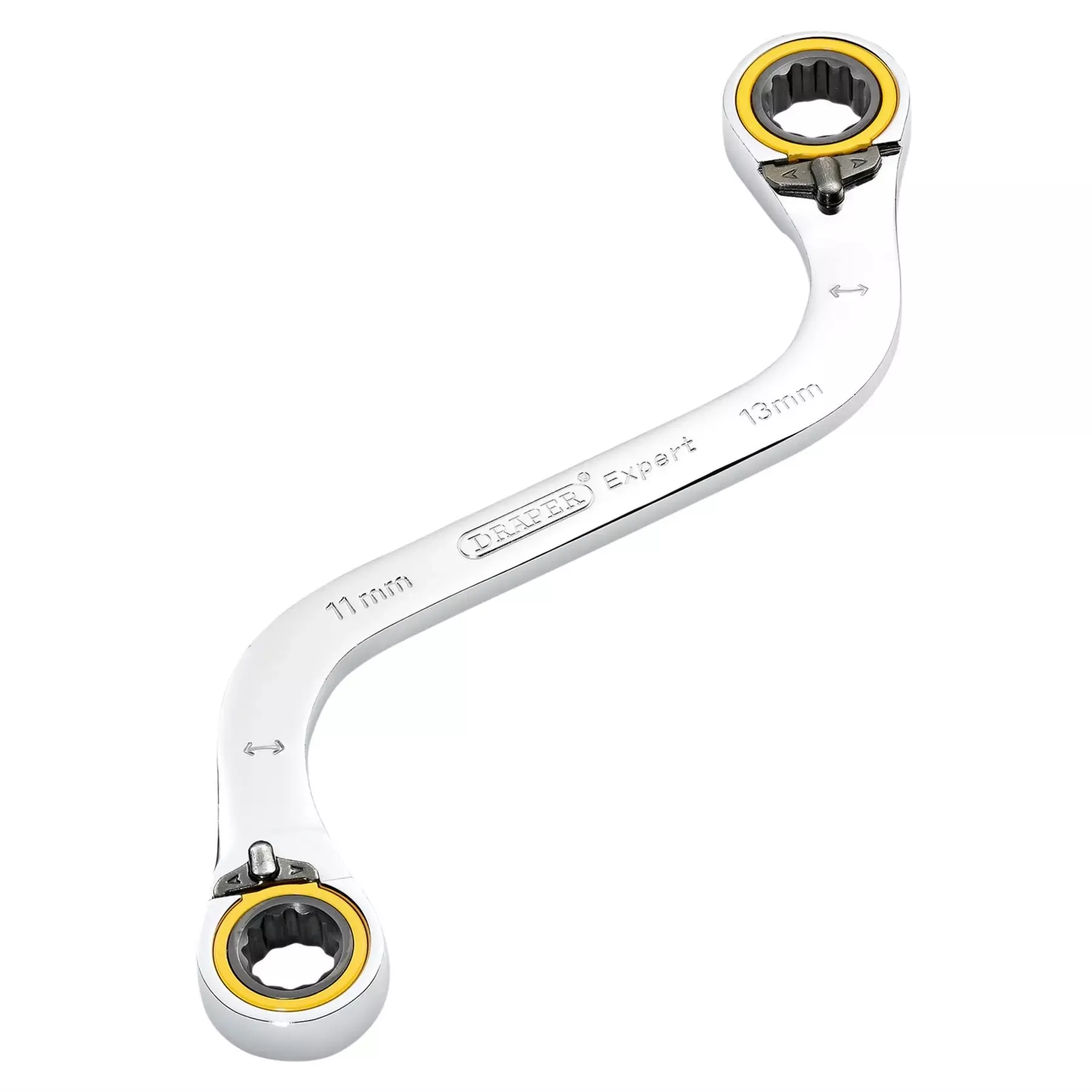 Draper Expert HI-TORQ Double Ring Ratchet S-Shape Spanner 11 x 13mm 03943