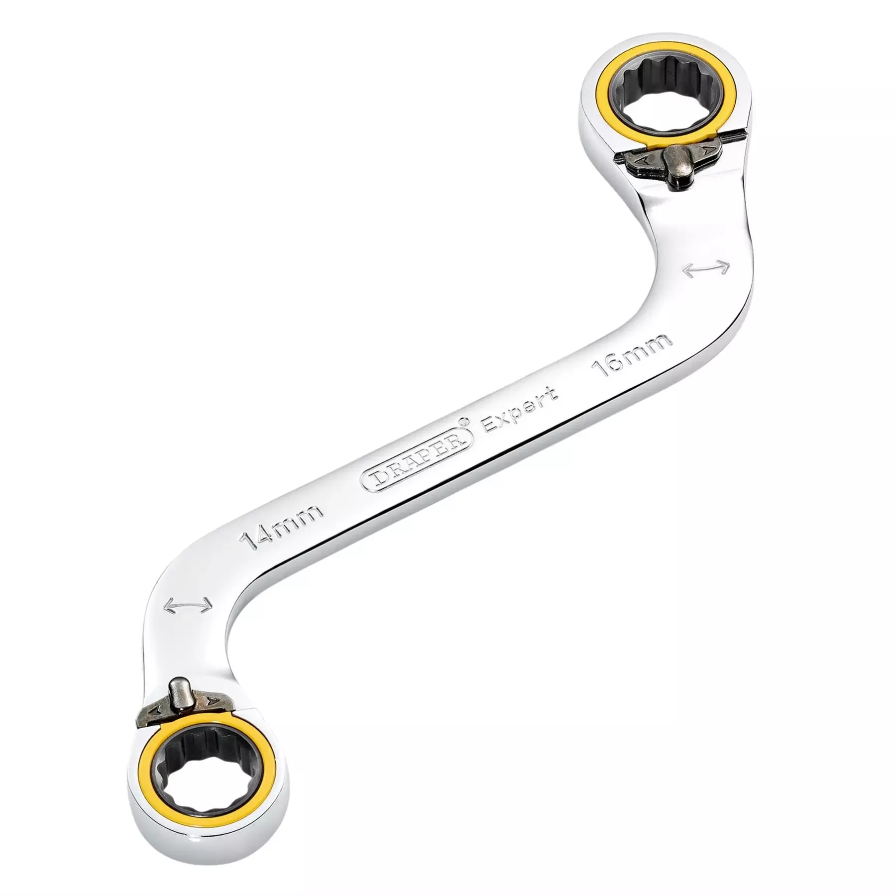 Draper Expert HI-TORQ Double Ring Ratchet S-Shape Spanner 14 x 16mm 03944