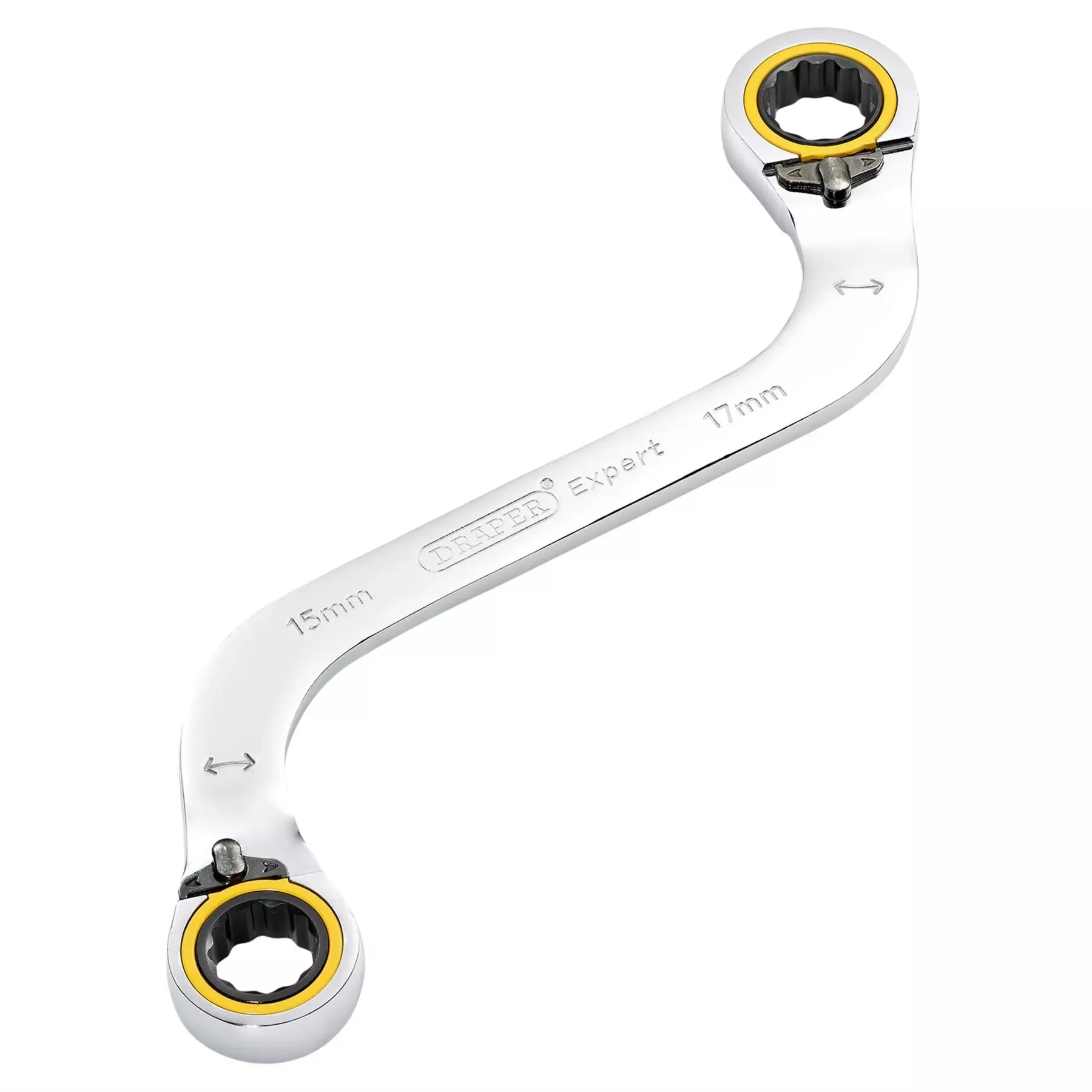 Draper Expert HI-TORQ Double Ring Ratchet S-Shape Spanner 15 x 17mm 03945