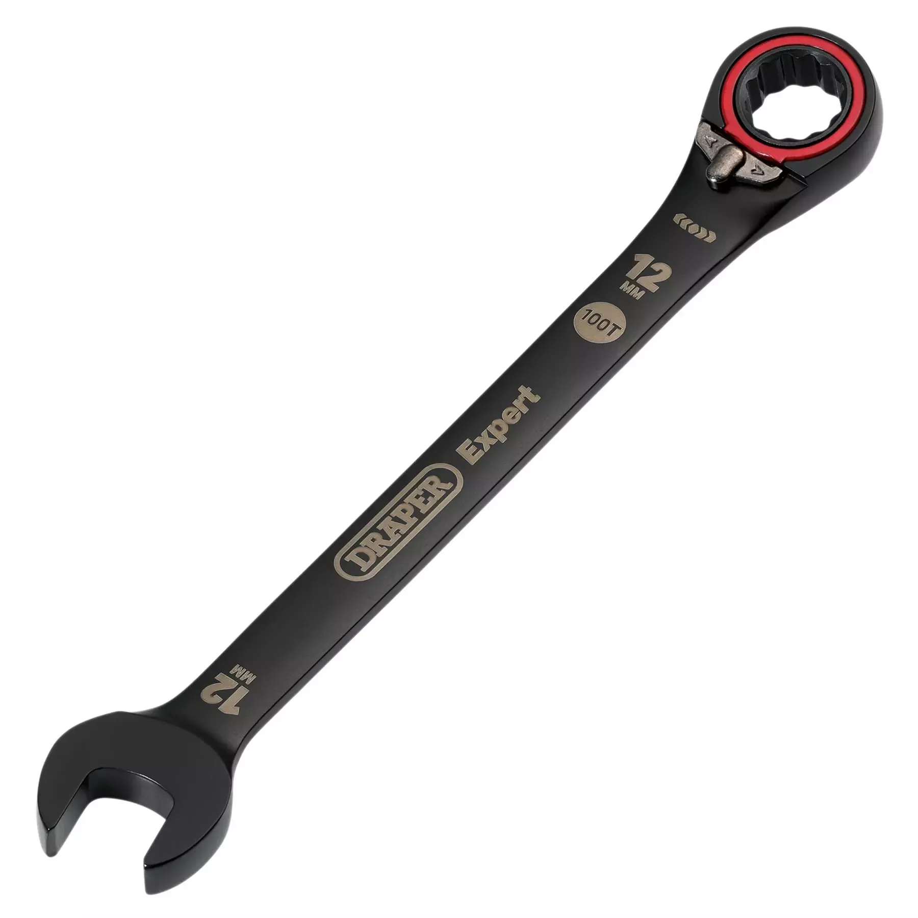 Draper Expert HI-TORQMetric Reversible Ratchet Combination Spanner 12mm Black 03902