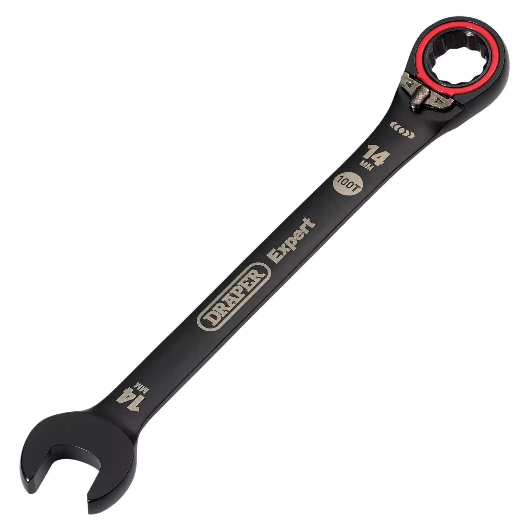 Draper Expert HI-TORQMetric Reversible Ratchet Combination Spanner 14mm Black 03904