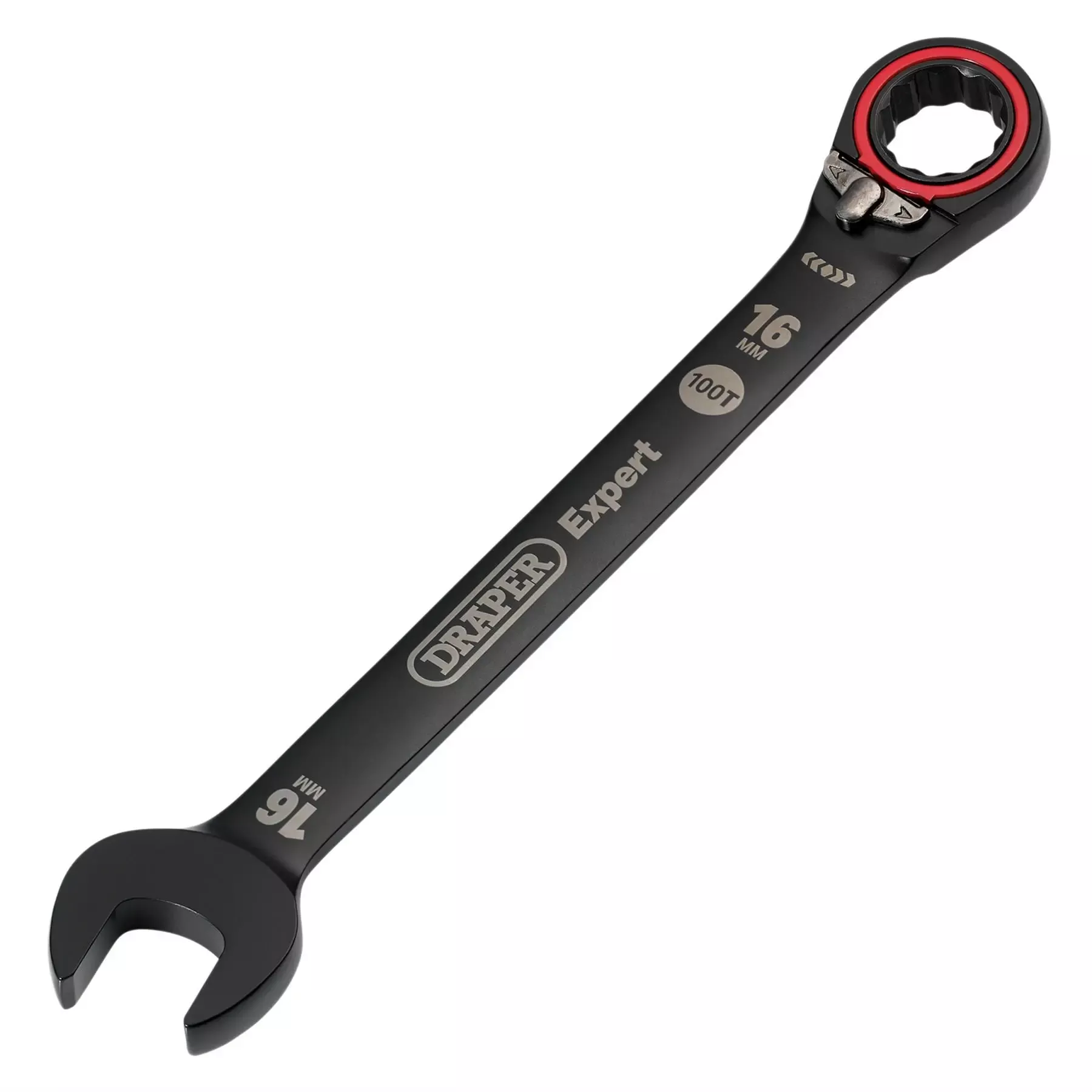Draper Expert HI-TORQMetric Reversible Ratchet Combination Spanner 16mm Black 03906