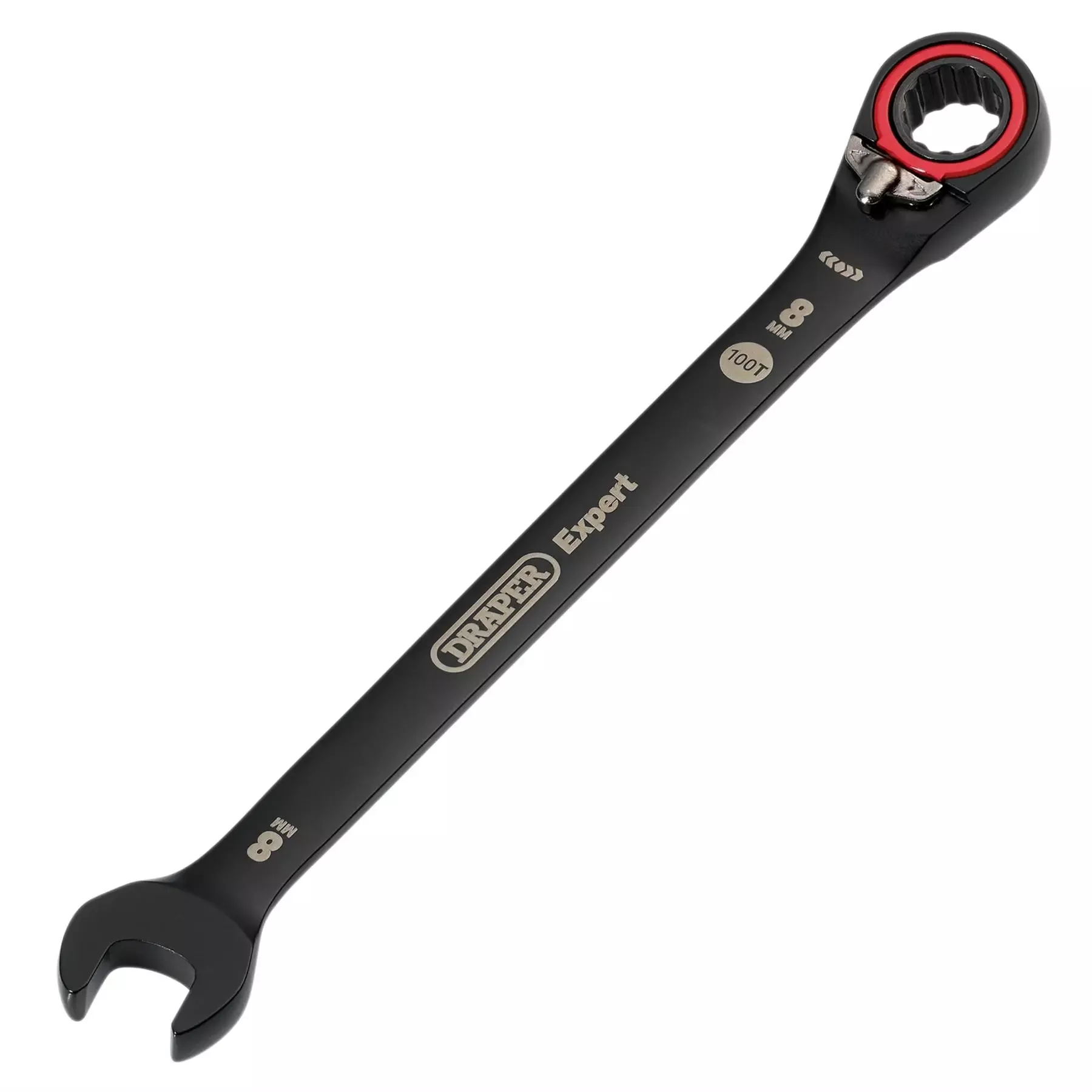 Draper Expert HI-TORQMetric Reversible Ratchet Combination Spanner 8mm Black 03898