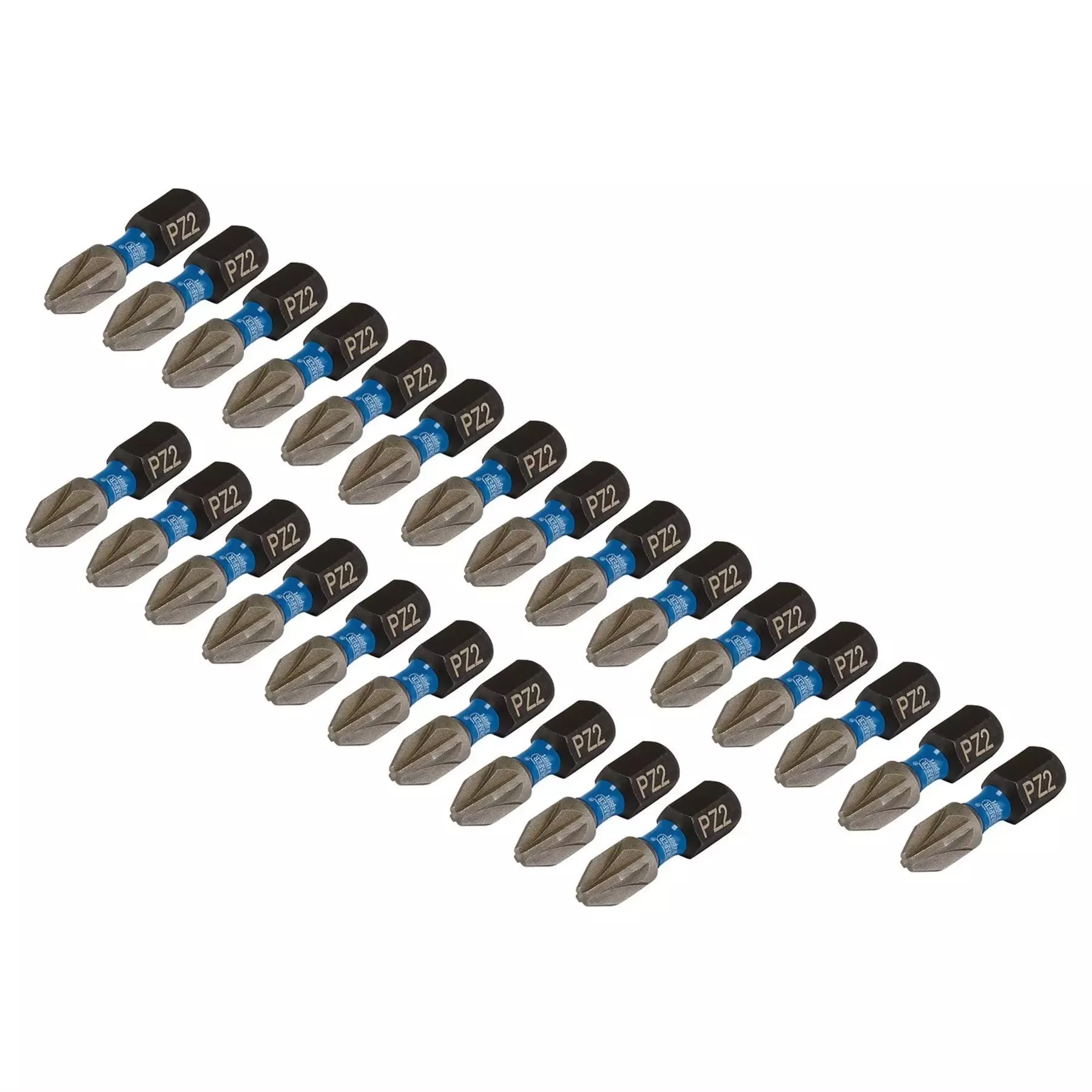 Draper Expert PZ-Type Impact Screwdriver Bits No.2 x 25mm 1/4" Hex (Pack of 25) 05689