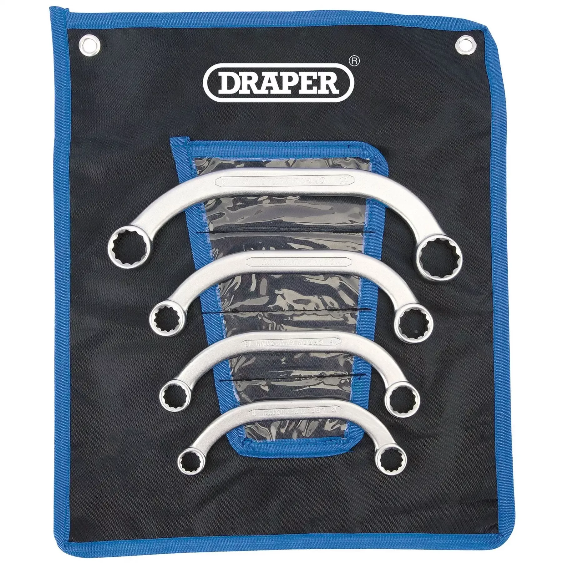 Draper HI-TORQ Half Moon Obstruction Ring Spanner Set (4 Piece) 07210