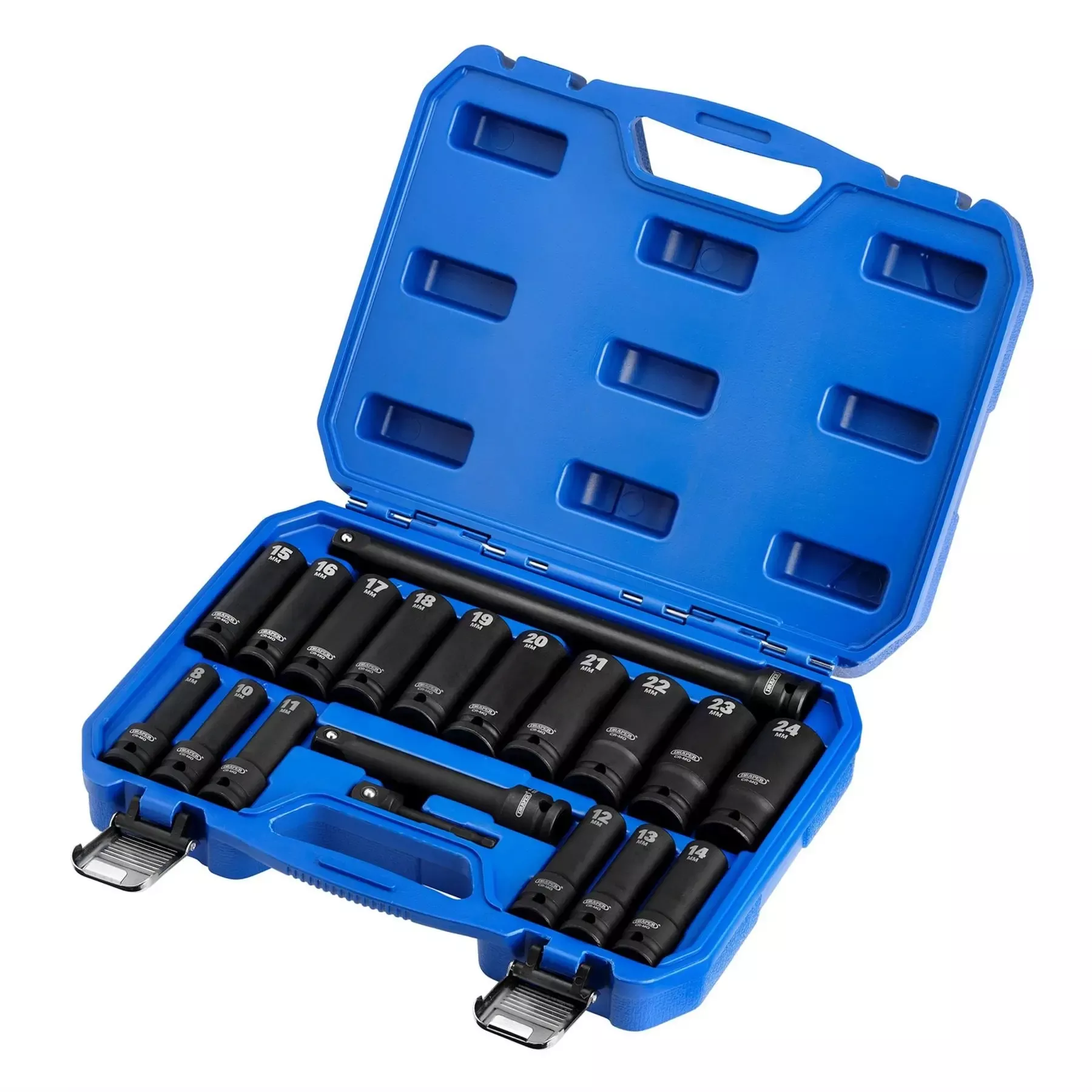 Draper HI-TORQ Metric Deep Impact Socket Set 1/2" Sq. Dr. (19 Piece) 04577