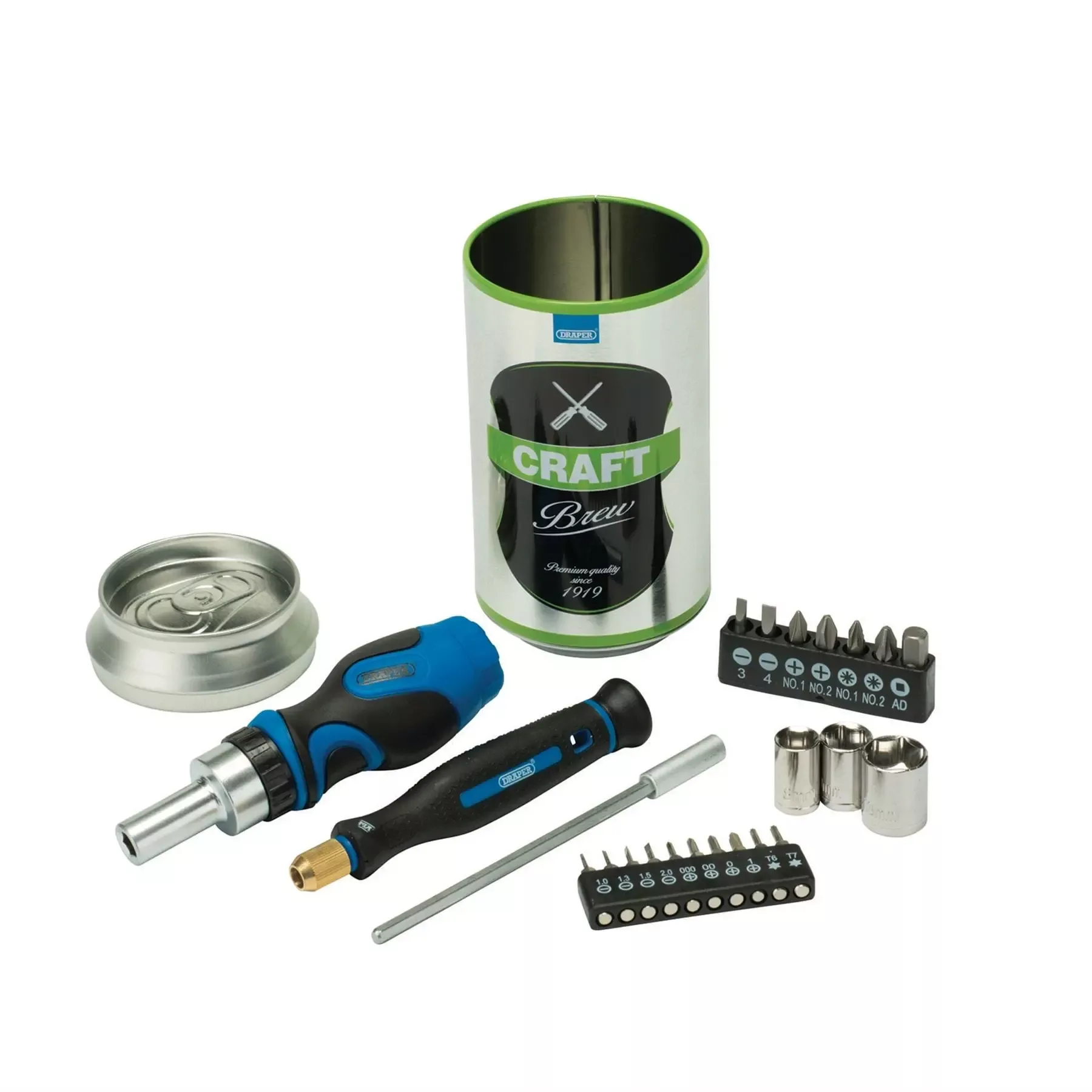 Draper Stubby Ratchet Screwdriver and Bit Set Special Edition - Craft Brew (23 Piece) 04775