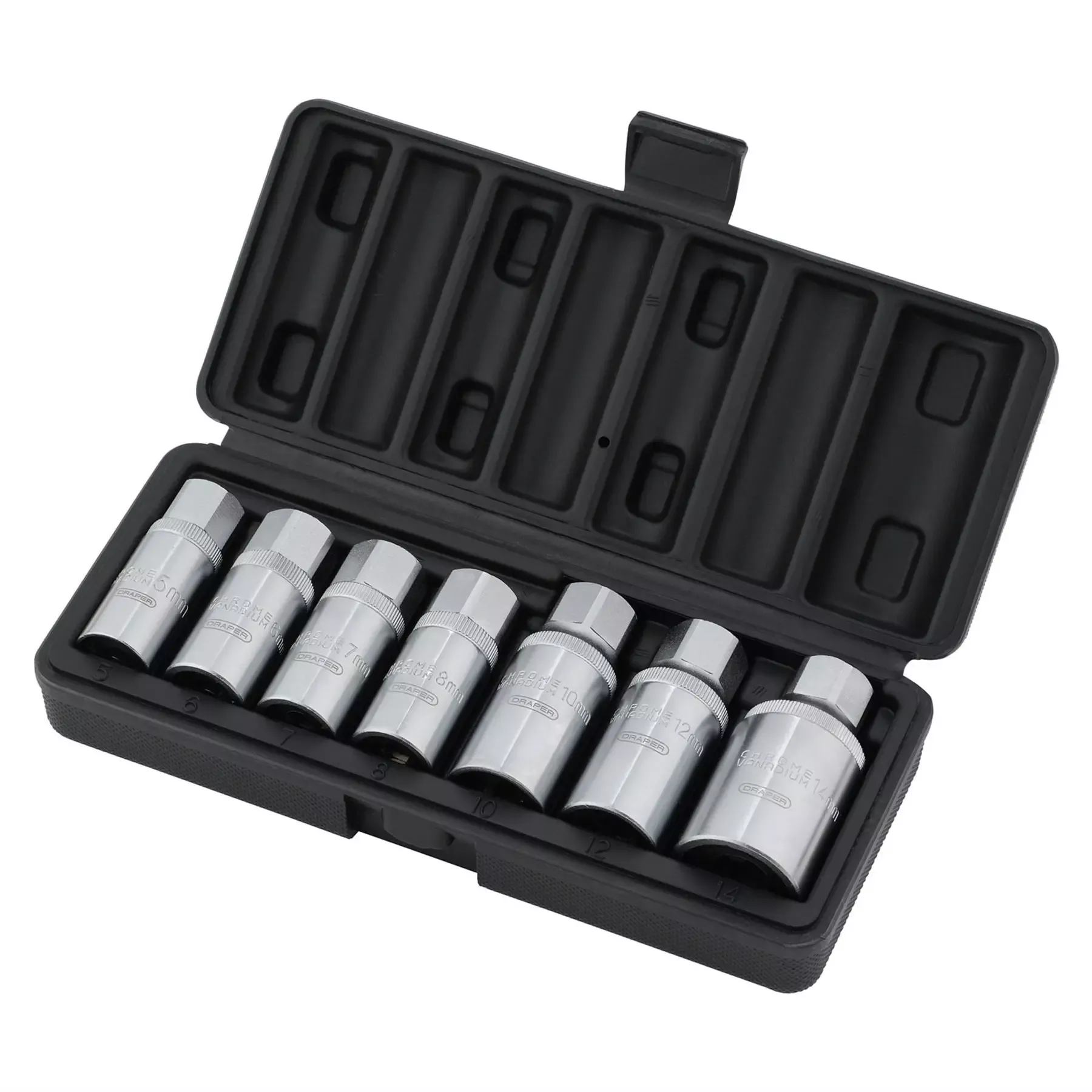 Draper Stud Extractor Set 3/8" Sq. Dr. 1/2" Sq. Dr. (7 Piece) 07119