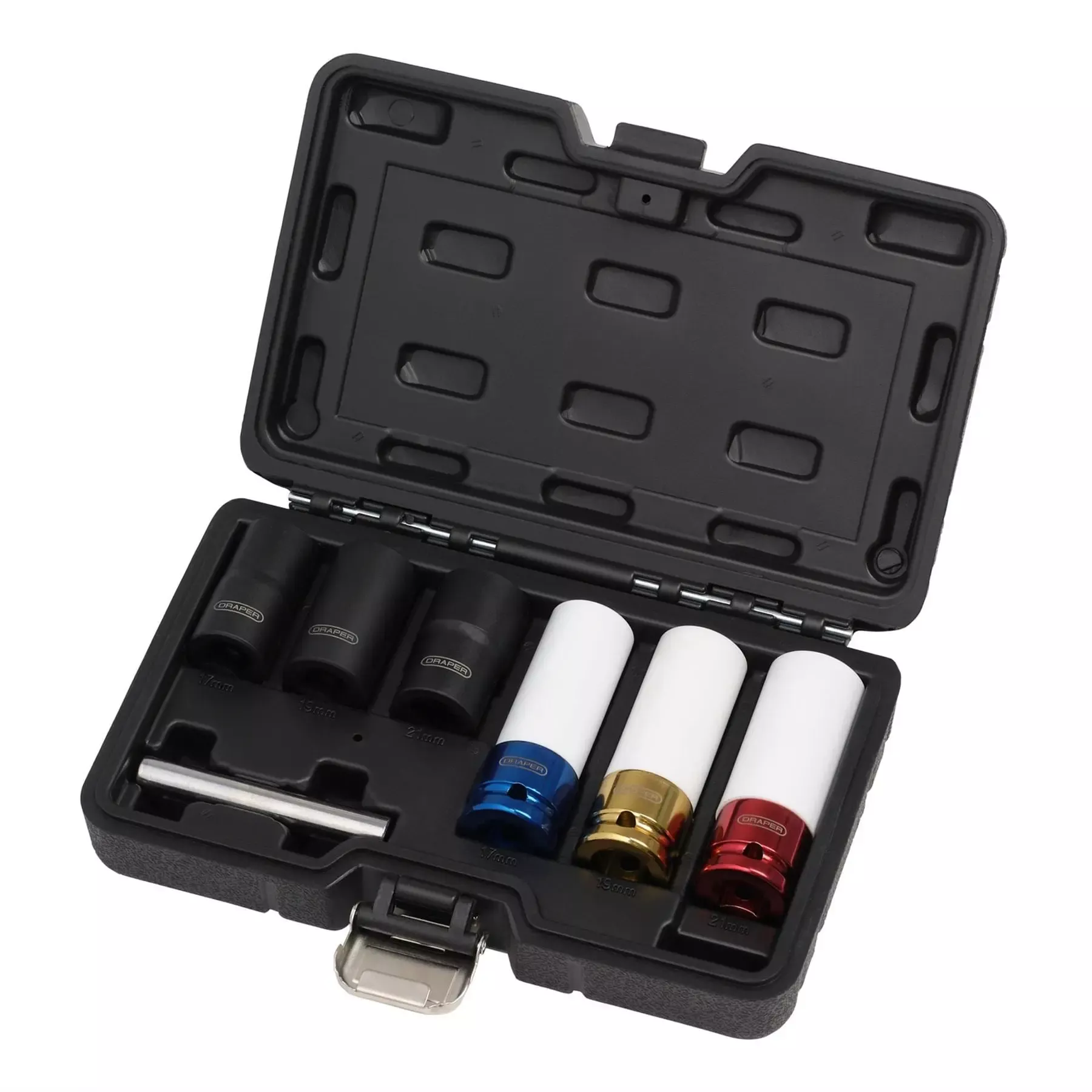 Draper Wheel Nut and Bolt Extractor Socket Set 1/2" Sq. Dr. (7 Piece) 07115