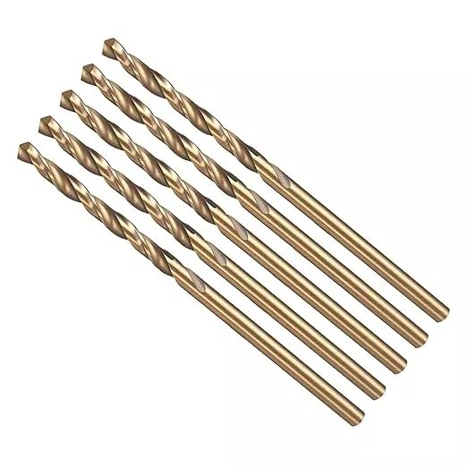Drill Bit, 2mm Cutting Diameter, 4341 HSS Gold and Black 118° Cutting Angle Number Jobber Bits - (Applications: for Drilling Soft Metal Plastic Wood), 5-Pieces