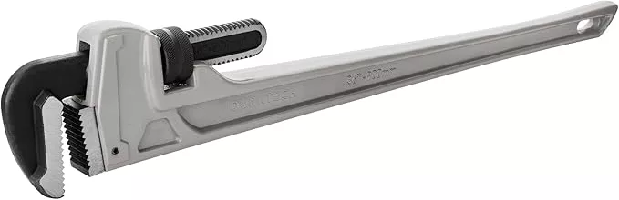 DURATECH 36-inch Heavy Duty Aluminum Straight Pipe Wrench, Adjustable Plumbing Wrench, Drop Forged, Exceed GGG standard