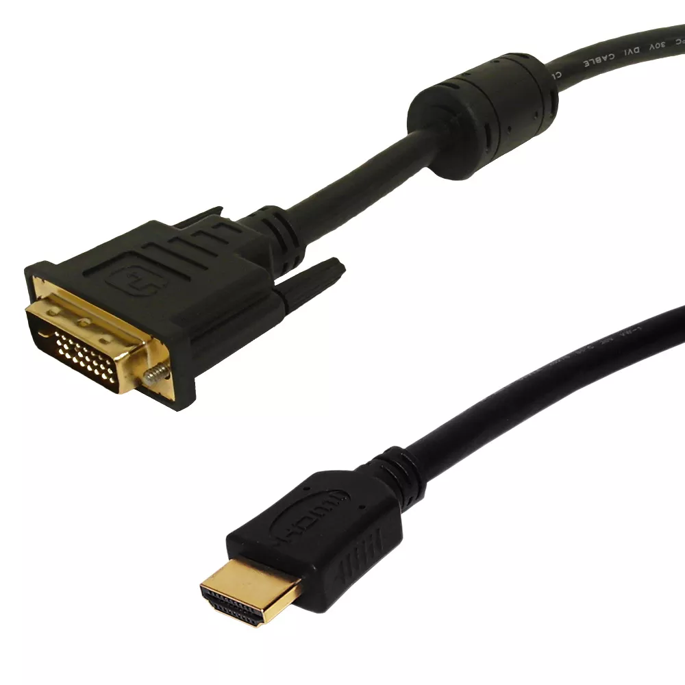 DVI-D Male to HDMI Male Cable- CL2/ FT4 28 awg - 3 ft