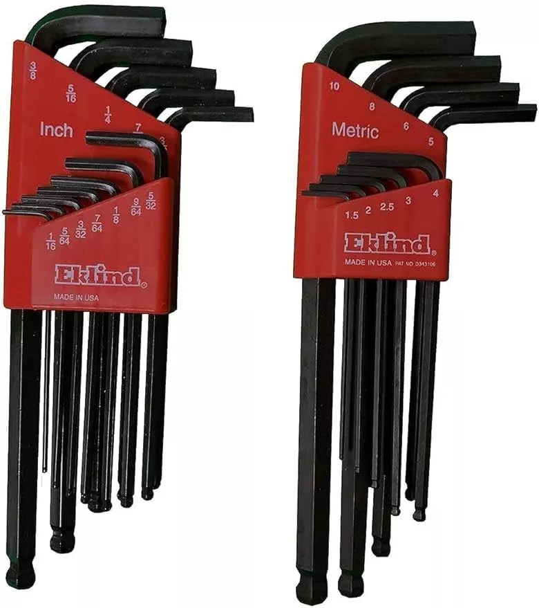 Eklind Tool 13221 Ball-Hex L-Key allen wrench Combo- Inch/MM (2 sets 21pc)