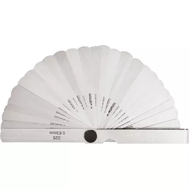 Empire 27512 26 Leaf Metric Feeler Gauge, .038mm to .098mm