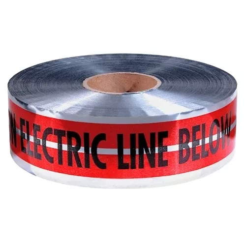 Empire Red Detectable Warning Tape inCaution Electric Line Belowin 3" x 1000' 31-107