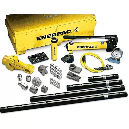 Enerpac 2.5 Ton Hydraulic Cylinder & Hand Pump Set w/ 24 Cylinder Attachments MSFP5