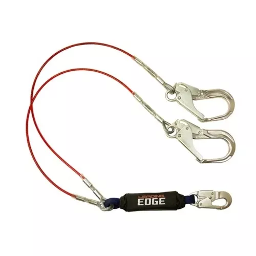 FallTech 6' Leading Edge Lanyard Y-Leg for 100% Tie-Off Aluminum Snap Hook and Rebar Hooks 8354LEY3A