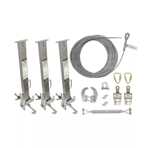 FallTech SteelGrip Cable HLL System with Stanchions for 4" to 24" I-Beams 60310024