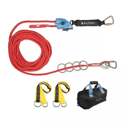 FallTech Temporary 100' 4-Person HLL Lifeline System 772100