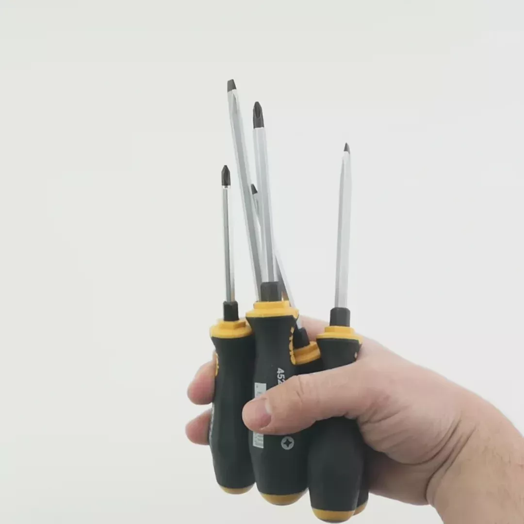 Felo Ergonic with Striking Cap Slotted & Phillips Screwdriver Set, 5 Pieces