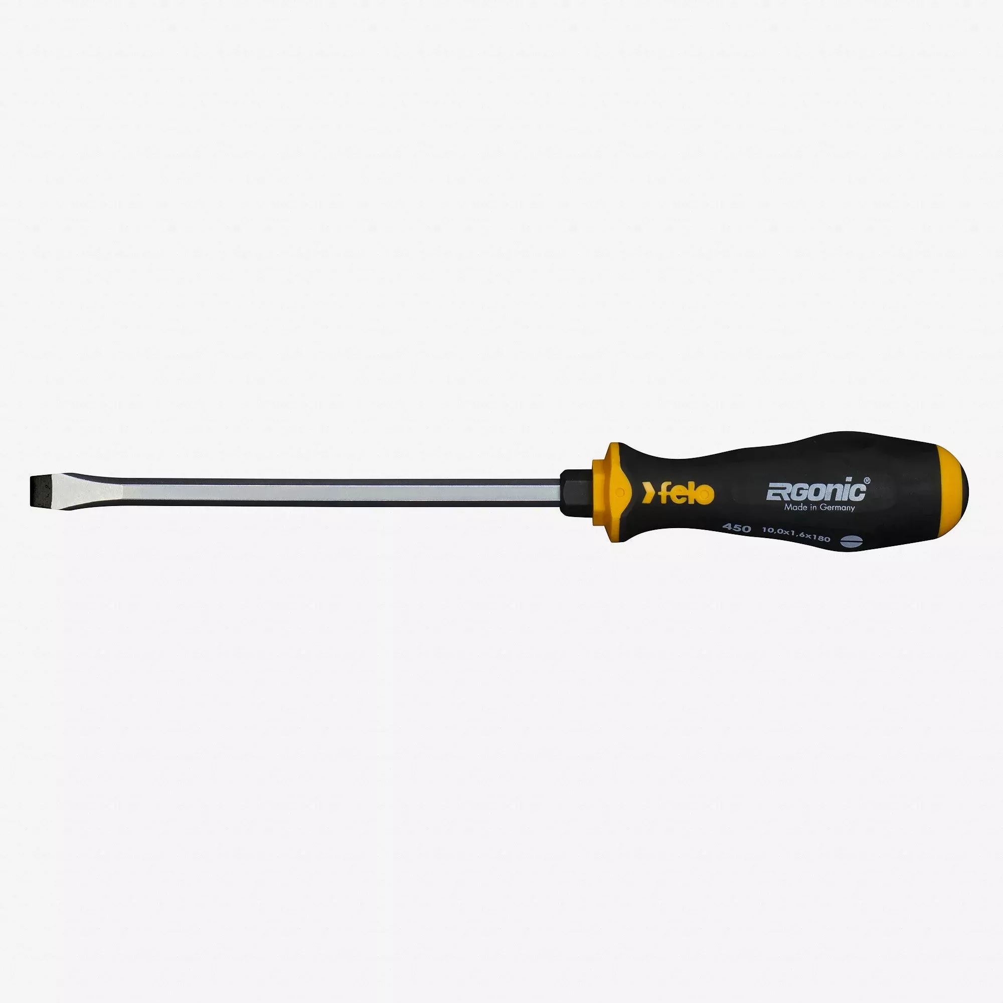 Felo Ergonic with Striking Cap Slotted Screwdriver, 10 x 180 mm