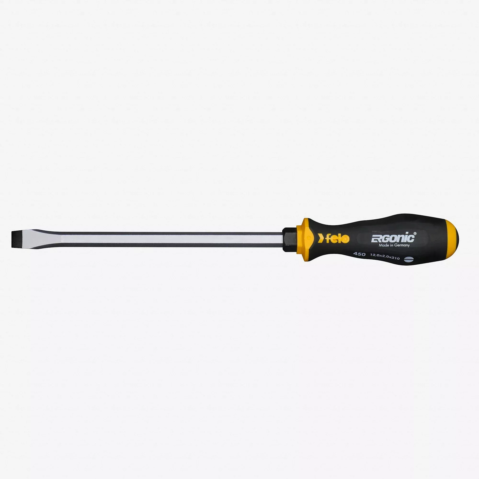 Felo Ergonic with Striking Cap Slotted Screwdriver, 12 x 210mm