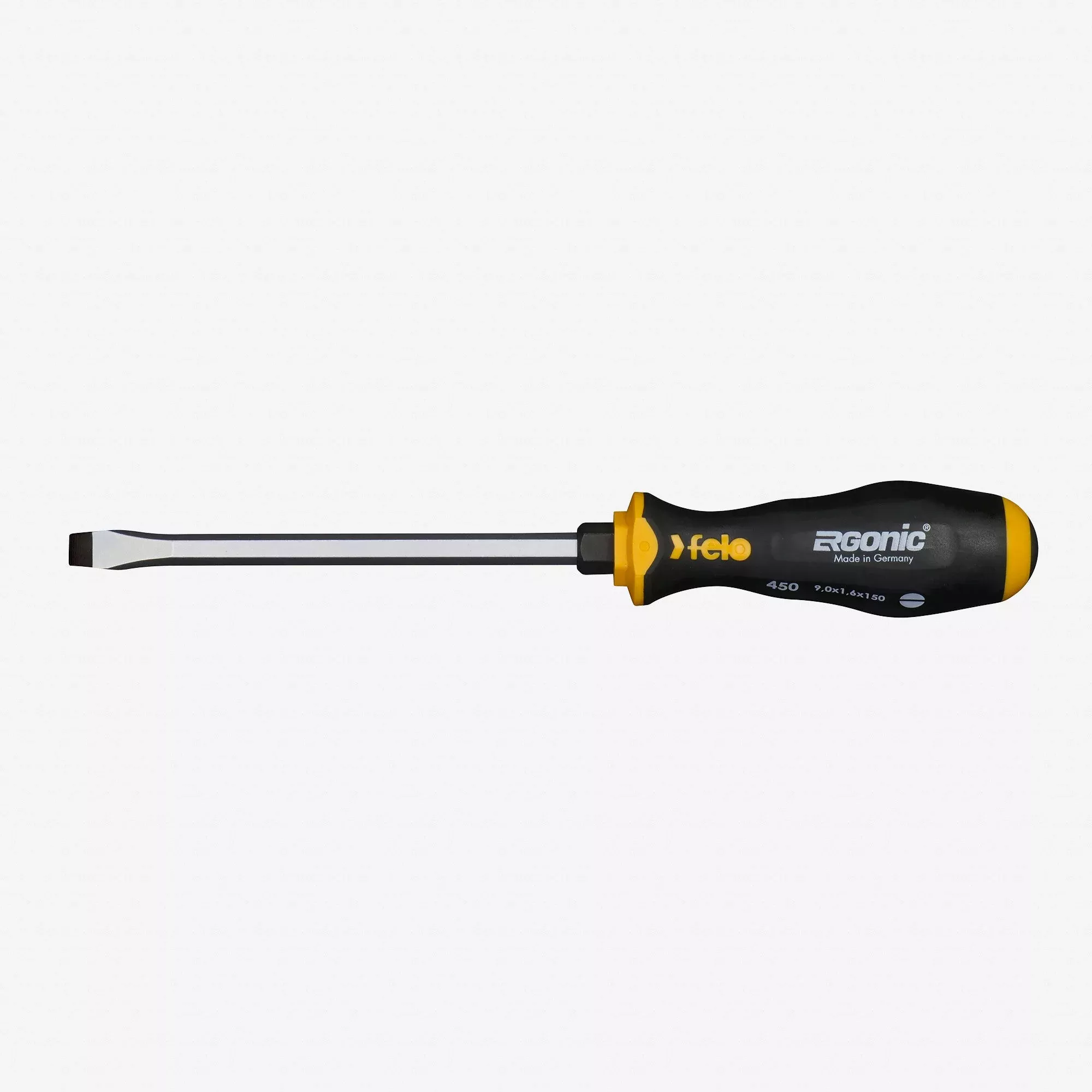 Felo Ergonic with Striking Cap Slotted Screwdriver, 9.0 x 150 mm
